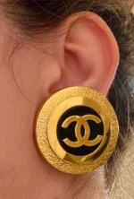photo de Chanel Vintage XXL Disk Earrings
