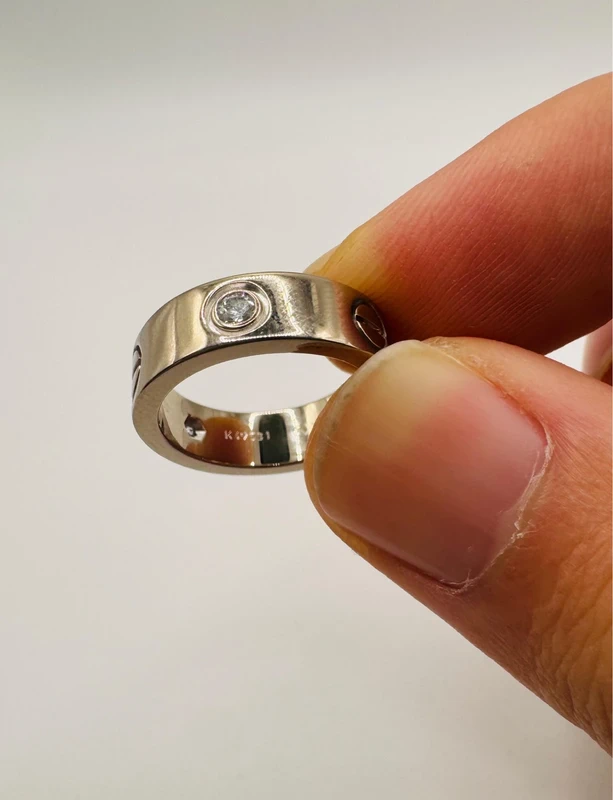 photo de Bague Cartier LOVE en Or Blanc 18 Carats avec 3 Diamants