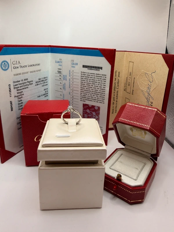 photo de Bague Cartier 1895 en Platine PT 950 avec Diamant 0,25 ct