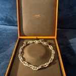 photo de Collier Hermès Chaîne d’Ancre en Argent Massif