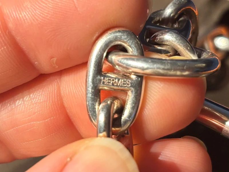 photo de Collier Hermès Chaîne d’Ancre en Argent Massif