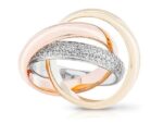 photo de Bague Cartier Trinity en Or Jaune, Rose et Blanc 18 Carats avec Diamants