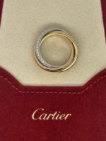 photo de Bague Cartier Trinity en Or Jaune, Rose et Blanc 18 Carats avec Diamants