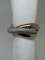 photo de Bague Cartier Trinity en Or Jaune, Rose et Blanc 18 Carats avec Diamants