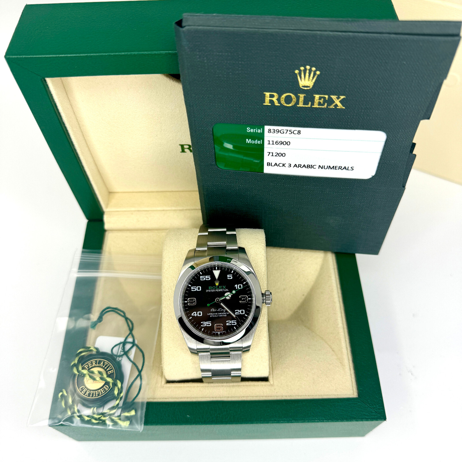 photo de Rolex Air King 40 mm cadran noir acier inoxydable