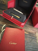 Cartier Love Or jaune 750/1000 (Moyen Modèle, Pavé) 237 Diamants – Taille 17 – Image 2